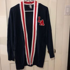 LA Jacquard-knit Cardigan